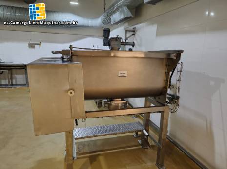 Mecamau Mezclador de cinta de acero inoxidable para polvos.