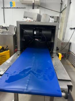 T�nel de enfriamiento con m�quina de recubrimiento y tanque de fusi�n de chocolate AFJ 2024