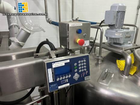 L�neas de tanques de mezcla de 500 l a 2000 l en acero inoxidable 316 con mezcladores Turbon Mixer Kroma y c�lulas de pesaje Metler Toledo