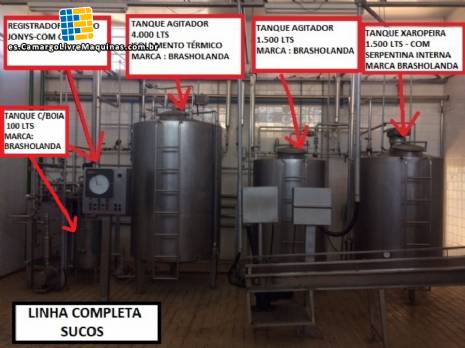 L�nea completa para pasteurizaci�n de producci�n y llenado de jugo