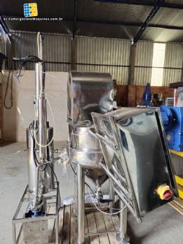 Procesador homogeneizador de alimentos con camisa de acero inoxidable de 90 kg