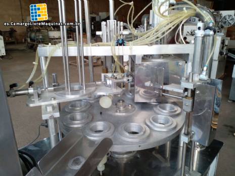 Llenadora semiautomtica para botes de aluminio Mirainox