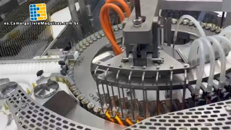 Máquina llenadora rotativa con selladora y túnel de despirogenación y esterilización para ampollas de vidrio inyectables en acero inoxidable 316L Bausch con CFR 21 Máquina llenadora rotativa con selladora y túnel de despirogenación y esterilización para ampollas de vidrio inyectables en acero inoxidable 316L Bausch con CFR 21